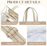 Missnine Clear Tote Bag for Women Thick PVC Clear Bag for Stadium Events with Guitar Strap Transparent for Concert Beach
