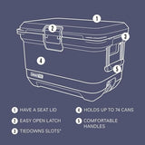 Coleman Pro 45qt Ultra-Light Premium Hard Cooler, Extra-Thick Insulation Keeps Ice up to 4 Days, 74-Can Capacity