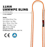 GM CLIMBING 11mm UHMWPE Sling Runner 22kN CE UIAA Certified