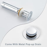 Ultimate Unicorn waterfall faucet chrome for bathroom sink, wide mouth spout with two handles waterfall, sink vanity faucet, single hole or 3 basin lavatory mode (DJS-MP-SB-PB-C)