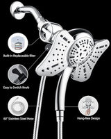 GRICH Filtered Shower Head with Handheld: 2.5GPM Shower Heads with Handheld Spray Combo,2 in 1 Rainfall Shower Head & Handheld Shower Headwith 60 Inch Hose