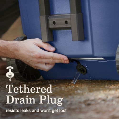 Coleman Classic Series Insulated Portable Wheeled Cooler, Leak-Resistant Outdoor Hard Cooler Keeps Ice up to 5 Days, 65-Quart