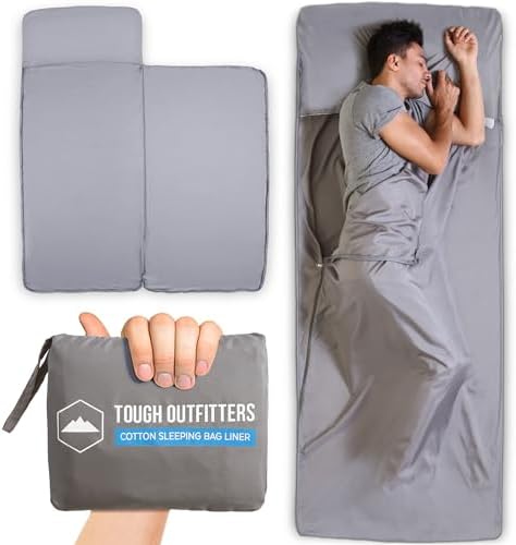 Sleeping Bag Liner - Adult Sleep Sack & Travel Sheets for Hotel - Travel Sleep Sack, Camping Sleeping Bag Liners for Cold Weather