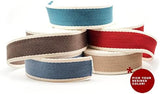CRAFTMEMORE 1 1/2 Inches Cotton Webbing Strap, Two Tone Heavy Webbing Straps for Arts and Crafts, Luxury Bag Strap (5 Yards, Tan-Ivory)