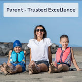 Limmys Premium Kids Swim Vest - Toddler Swim Jacket and Buoyancy Swimming Aid - Modern Design Swimming Vest for Boys, Girls and Babies - Drawstring Bag Included