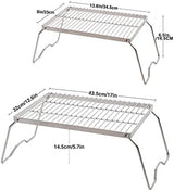 REDCAMP 17" Large Folding Campfire Grill 304 Stainless Steel Grate, Heavy Duty Portable Camping Grill with Carrying Bag for Outdoor Cooking Backpacking Hiking Picnics BBQ