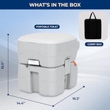 SereneLife 5.2 Gallon Portable Camping Toilet with Carry Bag For Adults, Leak Proof Porta Potty with Detachable Waste Tank and Level Indicator, Suitable for Camping, Hiking, and Boating