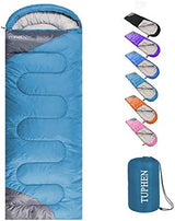tuphen- Sleeping Bags for Adults Kids Boys Girls Backpacking Hiking Camping Microfiber Liner, Cold Warm Weather 4 Seasons Indoor Outdoor Use, Lightweight & Waterproof