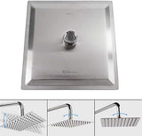 NearMoon Rain Shower Head, High Flow Stainless Steel Square Rainfall Shower, High Pressure Design, Awesome Shower Experience Even At Low Water Flow (8 Inch, Brushed Nickel)
