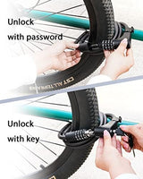 Bike Lock Cable with Combination,High Security 5-Digit Resettable Combination Bicycle Lock Anti-Theft, with Mounting Bracket for Bikes and Scooters