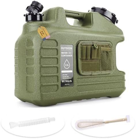 3.5 Gallon Camping Water Container with Spigot/Tool Bag, Camping Water Container BPA Free Water Storage with Spigot No Leakage Portable Emergency Water Tank,Multifunction Water Storage