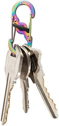 Nite Ize S-Biner MicroLock Stainless Steel - Durable Key Holder Carabiner Clip - S-Biner with Locking Gates - Durable & Strong Mini Carabiners for Keychain Accessories - Spectrum (5 Pack)