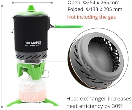 Fire-Maple Fixed Star X2 Backpacking and Camping Stove System Outdoor Propane Camp Cooking Gear Portable Pot Jet Burner Set Ideal for Hiking, Trekking, Fishing, Hunting Trips and Emergency Use