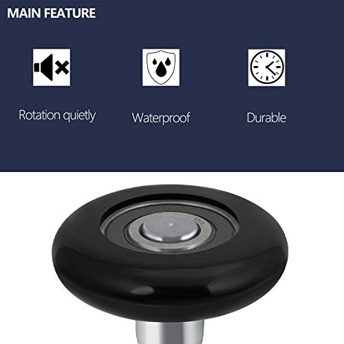XiKe 10 Pack Black 2" Nylon Garage Door Roller 4" Stem, Quiet/Durable and High Load, Use 6200-2RS Double Seals Precision Bearings.