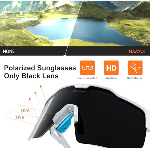 HAAYOT Polarized Sports Sunglasses for Men Women Youth Baseball Cycling Running Softball Biking Glasses 5 Lenses
