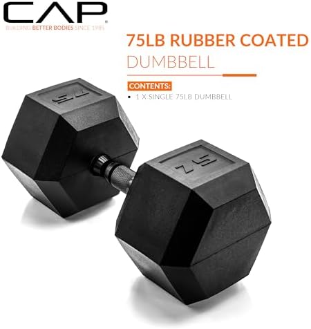 CAP Barbell Coated Hex Dumbbell Weight | Multiple Options