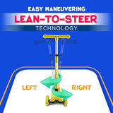 Highmaster 3-Wheel Toddler Scooter for 2 to 8 Year Old boy - 3 Wheeled Kids Scooter with Light Up Wheels, Safe and Fun Ride for Kids - Yellow