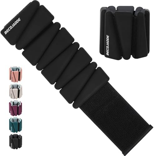 Wrist Ankle Weights Set of 2(1 lb/2 lbs Each) Adjustable Weights Training Intensity for Strength Training Walking Running Yoga Pilates Jogging for Women Men
