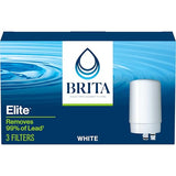 Brita Replacement Water Filter for Faucet Mount, Removes 99% of Lead, Sink Filtration System, White, 3 Count
