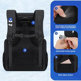 Maelstrom Backpack Cooler,36 Can Cooler Backpack,Soft Cooler Bag Insulated Leakproof,Lightweight Ice Chest Backpack,Travel Cooler Lunch Backpack for Camping,Hiking,Beach,Black