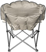 Black Sierra Oversized Camping Chair for Adults, Heavy Duty Outdoor Seat with Plush Padding, Supports 400lbs, Cup Holders & Carry Bag, Comfortable Folding Chair for Tailgating, Patio & Sideline Events