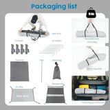 Camping Shower Tent Deluxe Changing Room Easy Set Up Privacy Shelter,Large Toilet Tent 2 Rooms with Floor Drain Design for Beach, Camping,Hiking with Stakes and Ropes for Stability