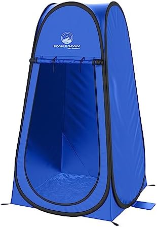 Pop Up Pod - Privacy Shower Tent, Dressing Room, or Portable Toilet Stall with Carry Bag for Camping, Beach, or Tailgate by Wakeman Outdoors