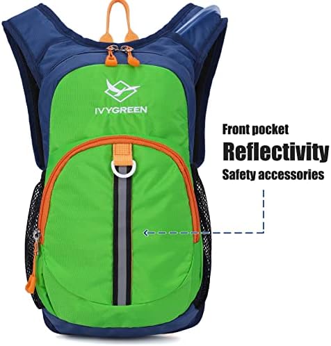Kids Hydration Backpack, Hiking Backpack for Boys or Girls with 1.5L Water Bladder