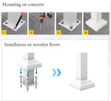 Hand Rails for Outdoor Steps,4 Step Stair Handrail & Indoor Stair Railing Kit，Metty Metal Railings for Outdoor Steps and Hand Rails for Seniors for Porch Railing