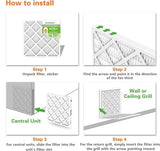 10x10x1 Furnace Air Filters 4 Pack, MERV 8 MPR 600 & FPR 5 Filtering, HVAC Air Filter Replacement (exact dimensions: 9 3/4"x9 3/4"x3/4")
