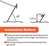 Forged Steel Tent Stakes, 8/16pcs, Heavy Duty ,10in and 12in Camping Hammer Set + Storage Pouch, Available in Rocky Place Dessert Snowfield and Grassland
