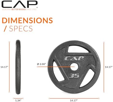 CAP Barbell 2-Inch Olympic Grip Weight Plate | Multiple Options