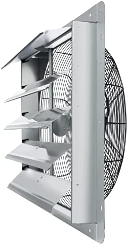 VEVOR 24 Inch Shutter Exhaust Fan Wall Mounted, High-Speed 3320CFM, Vent Fan For Garages, Shops, Greenhouse, Attic Ventilation, AC Motor, Fan Only