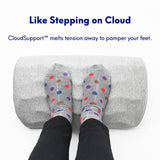 C CUSHION LAB Ergonomic Foot Rest for Under Desk - Patented Massage Ridge Design Memory Foam Foot Stool Pillow for Work, Home, Gaming, Computer, Office Chair - Footrest for Back & Hip Pain Relief