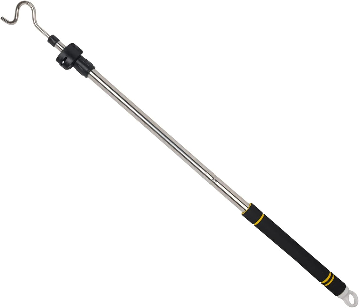 Greeily Clothes Hanger Reaching Hook Telescopic Adjustment clothes hook pole Light and can Extend from 37" to 65" with 4.7 "Hook and Sponge Handle.