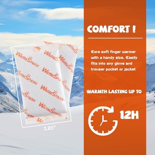 Hot Hand Warmers - 80 Count - Hand Warmers Disposable Single Use Air Activated Heat Packs for Hands, Toes and Body - Up to 12 Hours of Heat