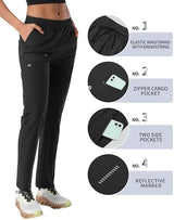 Pioneer Camp Women's Hiking Pants UPF 50+ Elastic Waist Drawstring Ultra-Stretch Lightweight Outdoor Cargo Pants for Travel