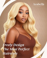 Arabella 613 Lace Front Wig Human Hair 13x4 Blonde Lace Front Wigs Human Hair 210% Density Body Wave 613 Frontal Wig Pre Plucked With Baby Hair (26inch, 613 13X4 body wave wig)