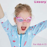 Keary Kids Swim Goggles for Toddler Kids Youth(3-12),Anti-Fog Waterproof Anti-UV Clear Vision Water Pool Goggles