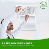 12x12x1 Furnace Air Filter MERV 8 MPR 600 FPR 5 HVAC Pleated Filters for Home Office 4-Pack (Actual Size: 11.81x11.81x0.79 inch)