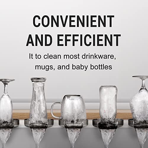 HGN Glass Rinser for Kitchen Sinks,Stainless Steel Sink Cup Washer,Cup Rinser Bar Cup Cleaner Sink Attachment