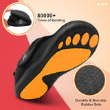 LeIsfIt Mens Slippers Wide House Shoes Adjustable Diabetic Shoes Arthritis Swollen House Slippers Indoor Outdoor Black Size 8.5