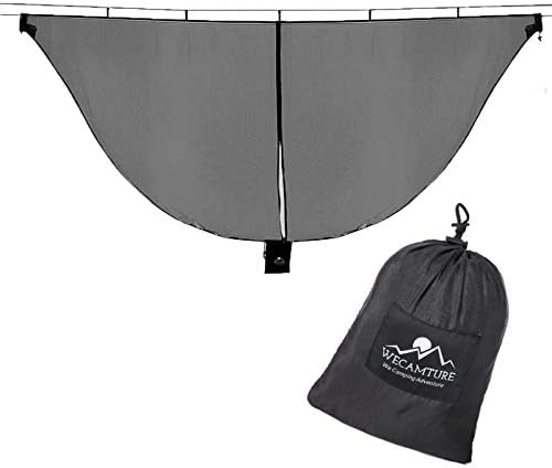Hammock Bug Mosquito Net XL 11x4.6FT No-See-Ums Polyester Fabric for 360 Degree Protection Dual Sided Diagonal Zipper for Easy Access Fits All Hammocks