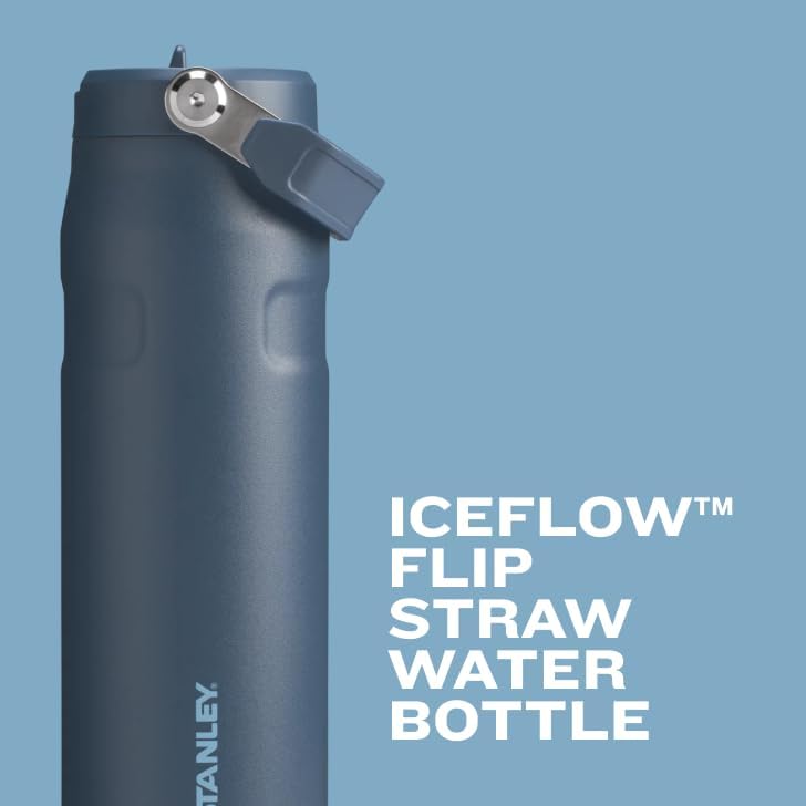 Stanley IceFlow Flip Straw 2.0 Water Bottle 50 OZ | Built-In Straw with Larger Opening | Lightweight & Leak-Resistant | Insulated Stainless Steel | BPA-Free | Pomelo