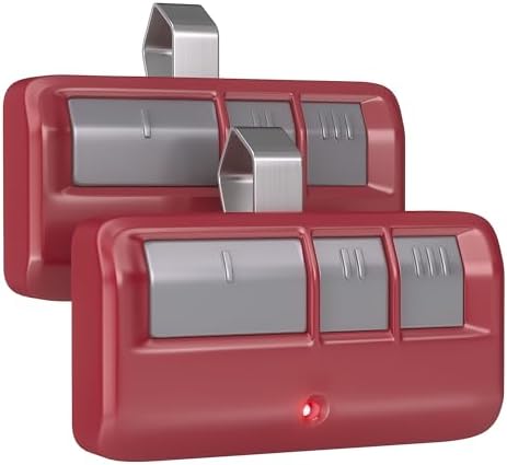 2 for Chamberlain LiftMaster Craftsman Garage Door Opener Remote 893LM 893Max 971LM Universal, Red