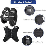 Weighted Vest with Two Adjustment Straps for Men Women, 8lbs/12lbs/16lbs/20lbs Weight Vest with Reflective Stripes for Workout