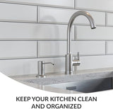 Soap Dispenser for Kitchen Sink(Brushed Nickel),Stainless Steel Countertop Dish Soap Dispenser Pump with 47 '' Extension Tube kit