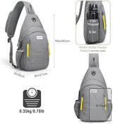 G4Free Sling Bag RFID Blocking Crossbody Backpack Travel Chest Bag Hiking Daypack for Women Men Outdoor Sports