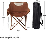 Portable Lightweight Compact Camping Foldable Chair with Carry Bag for Hiking Fishing Beach Brown