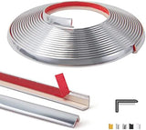 Art3d 20ft Outside Vinyl Corner Trim Peel and Stick for Tile and Wall Edges, Furniture Decoration Stainless Steel